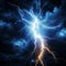 Electric Spectacle: Lightning in the Blue Night Sky,