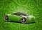 Electric sportscar, green