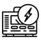 Electric stabilizer icon, outline style