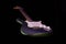 Electric stratocaster type guitar isolated on black background