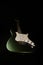 Electric stratocaster type guitar isolated on black background