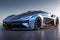 Electric supercar sci fi design, fantastic sports car modern project. Generative Ai