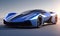 Electric supercar sci fi design, fantastic sports car modern project. Generative Ai