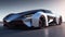 Electric supercar sci fi design, fantastic sports car modern project. Generative Ai