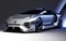 Electric supercars, futuristic silver metallic car design, modern sports car