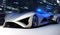 Electric supercars, futuristic silver metallic car design, modern sports car