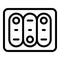 Electric switch board icon, outline style