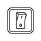 Electric switch icon. Indoor wall mount on off light or power switch symbol.