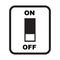 Electric switch icon vector. Power off linear style sign toggle switch off position for graphic design, logo, web site, social