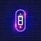 Electric switch neon icon. Electricity concept. Vector illustration for design