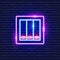 Electric switch neon icon. Electricity concept. Vector illustration for design