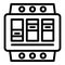 Electric switchboard icon, outline style