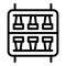 Electric switchboard icon, outline style