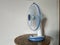 Electric Table Fan Blue Color  on white background