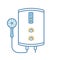 Electric tankless water heater color icon