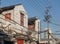 Electric and telephone cabling on poles in Shanghai China