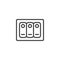 Electric toggle switch line icon