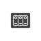 Electric toggle switch vector icon