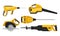 Electric Tools for Repair and Construction Vector Set