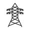 Electric tower isolated icon