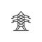 Electric tower outline icon