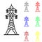 Electric tower vector icon. overhead power illustration sign. electricity symbol.