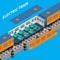 Electric Train Isometric Composition