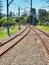 Electric Train Tracks, NSW Country Town, Australia