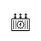 Electric transformer outline icon