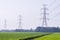 Electric Transmission Tower on filed