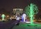 Electric trees and Triumphal arch, Moscow in Christmas