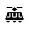 Electric trolleybus black glyph ui icon