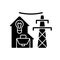 Electric utility black glyph icon