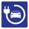The electric vehicle charging point sign