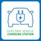 Electric vehicle charging station symbol