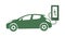 Electric vehicle icon vector ecology nature energy protection.