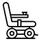 Electric wheelchair drive icon outline vector. Chair power