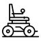 Electric wheelchair equipment icon outline vector. Scooter chair