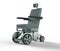 Electric wheelchair isolated on a white back ground