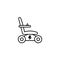 Electric wheelchair line icon. Clipart image