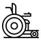 Electric wheelchair mobility icon outline vector. Scooter chair
