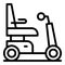 Electric wheelchair sitting icon outline vector. Scooter chair