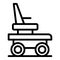 Electric wheelchair transport icon outline vector. Mobility chair