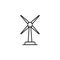 electric windmill, farm, wind energy icon. Element of technology icon for mobile concept and web apps. Thin line electric windmill