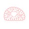 Electric wire cable Brain pink color, Love concept flat design with Heart sign symbol illustration