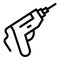 Electric work drill icon, outline style