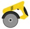 Electric yellow cutter, icon