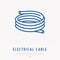 Electrical cable thin line icon