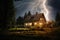Electrical Chaos: Lightning Hits Residential Retreat.