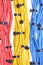 Electrical colors cables with cable ties